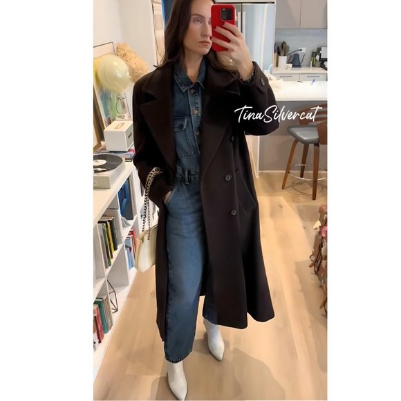 BLOGGER'S FAVE! Zara Front Pocket Denim Jumpsuit Indigo NWT - Picture 7 of 16